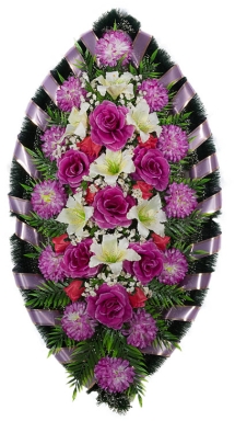 Венок ритуальный на похороны серия "Стандарт" №3